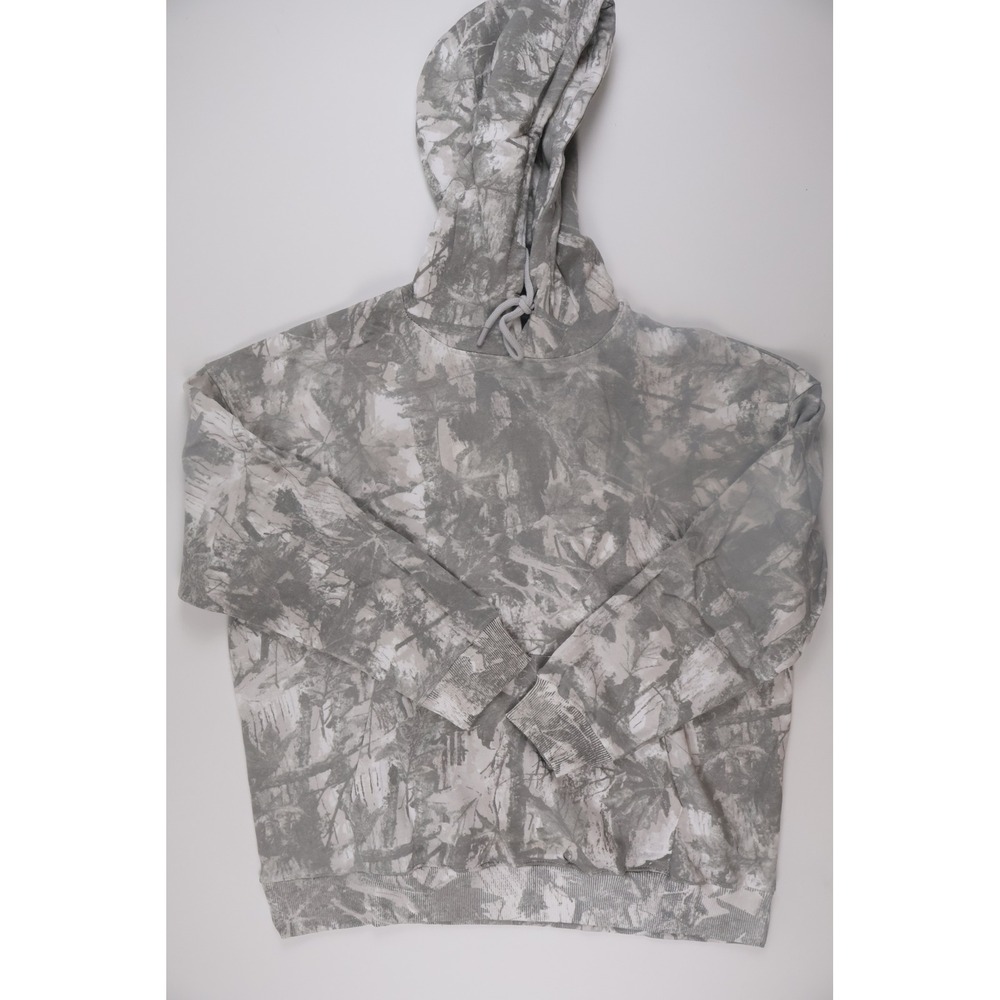 Public Supply Mens Hoodie Hunting Camo Snow Gray White Large NWT $40